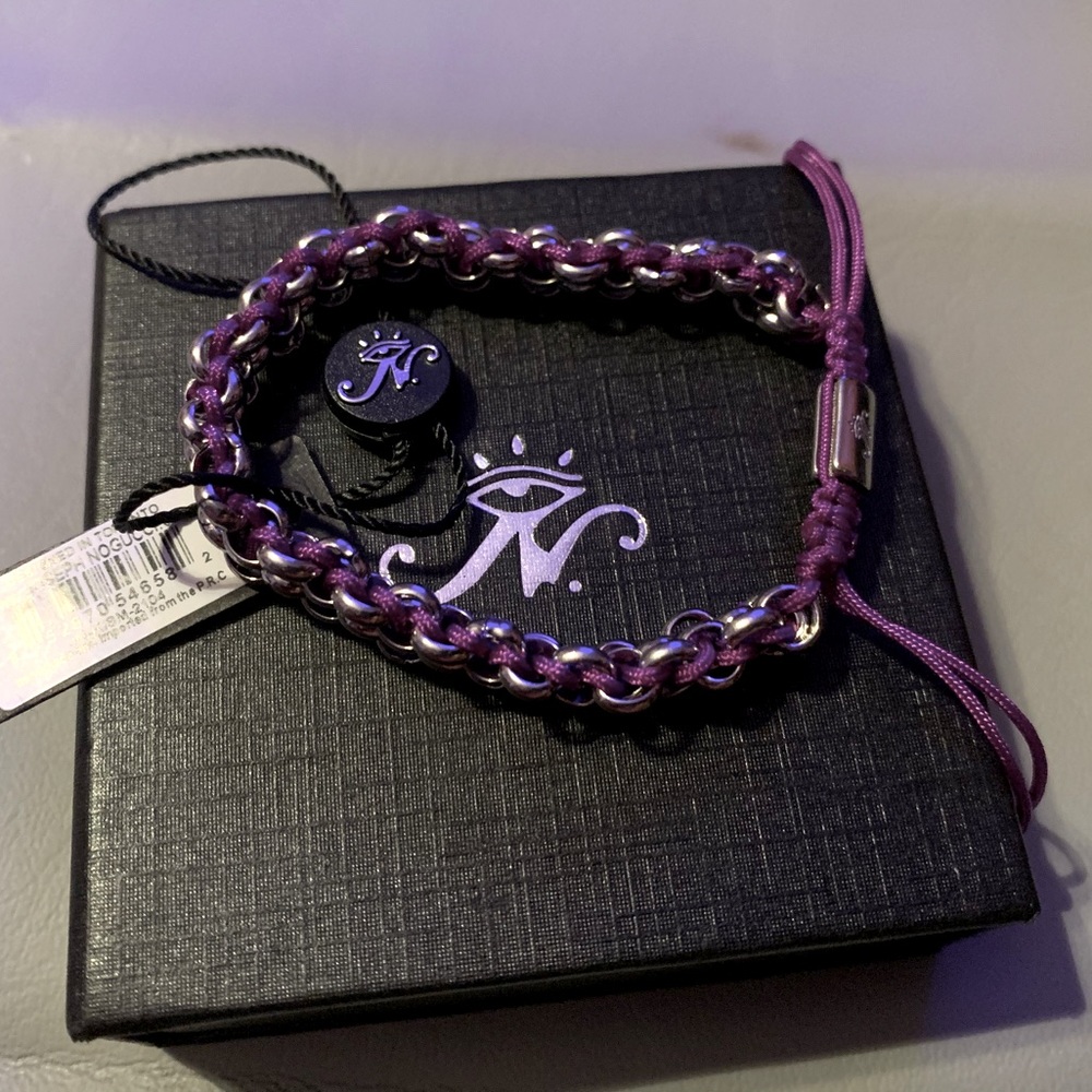 💜NWT Nogu Purple/Silver Kismet Bracelet